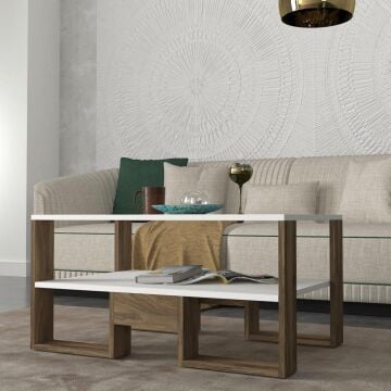 Golden Orta Sehpa Beyaz-Ceviz