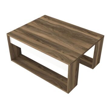 Gorder Orta Sehpa Beyaz-Ceviz