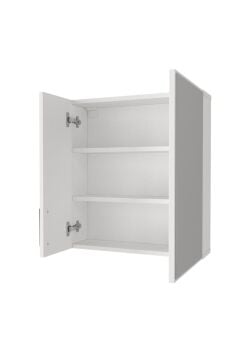 Dorpek Menaro Fonksiyonel Aynalı Banyo Üst Dolabı 3 Raflı Kapaklı Çok Amaçlı Banyo Dolabı Beyaz