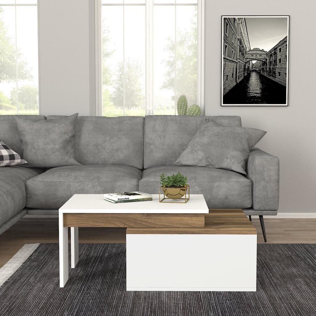 Kolerado Orta Sehpa Beyaz-Ceviz