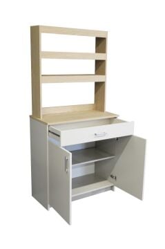 Dorpek Samos 2 Kapaklı Çok Amaçlı Dolap 1 Çekmeceli Mutfak Dolabı Kahve Köşesi Kumtaşı - Rota