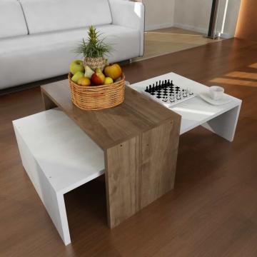 Dekorister Oberon Orta Sehpa Beyaz-Ceviz