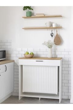 Solana Petek Üstü Kahve Köşesi Dresuar Çok Amaçlı Raf - 90 cm