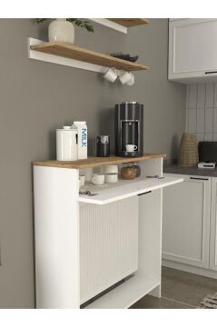 Solana Petek Üstü Kahve Köşesi Dresuar Çok Amaçlı Raf - 90 cm