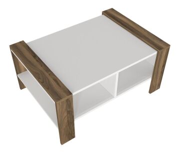 Erica Orta Sehpa Beyaz-Ceviz