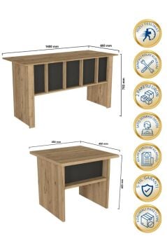 Dorpek Nika Ofis Masası Ve Ofis Sehpası Set - 2 Parça