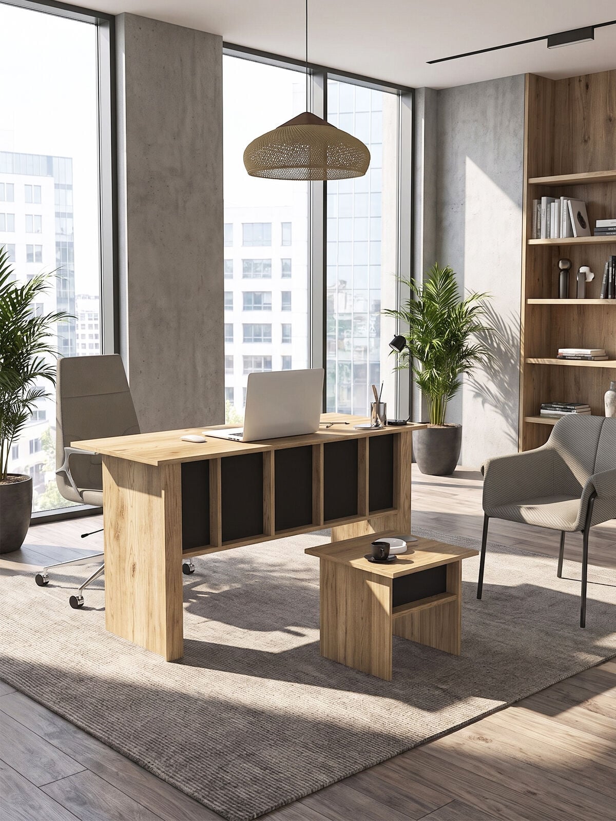 Dorpek Nika Ofis Masası Ve Ofis Sehpası Set - 2 Parça
