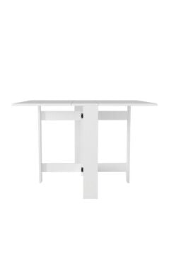 Dorpek Ferra Katlanır Yemek Masası – Beyaz, Mutfak Ve Balkon Için Pratik Katlanabilir Masa