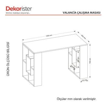 Valancia Çalışma Masası Beyaz