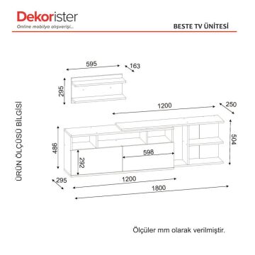 Beste Tv ünitesi Beyaz-Ceviz
