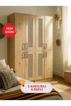 8 Kapaklı Gardırop - 182 cm Y, 122 cm G - Genç Odası ve Yatak Odası Gardırop | Monza