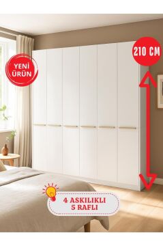 Dorpek Cosmos 6 Kapaklı Gardırop - 210 cm Y, 184 cm G - Genç Odası ve Yatak Odası Gardırop