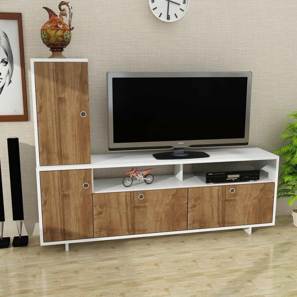 Dekorister jasper Tv Ünitesi Beyaz-Ceviz