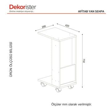 Dekorister Afitab Yan Sehpa Beyaz