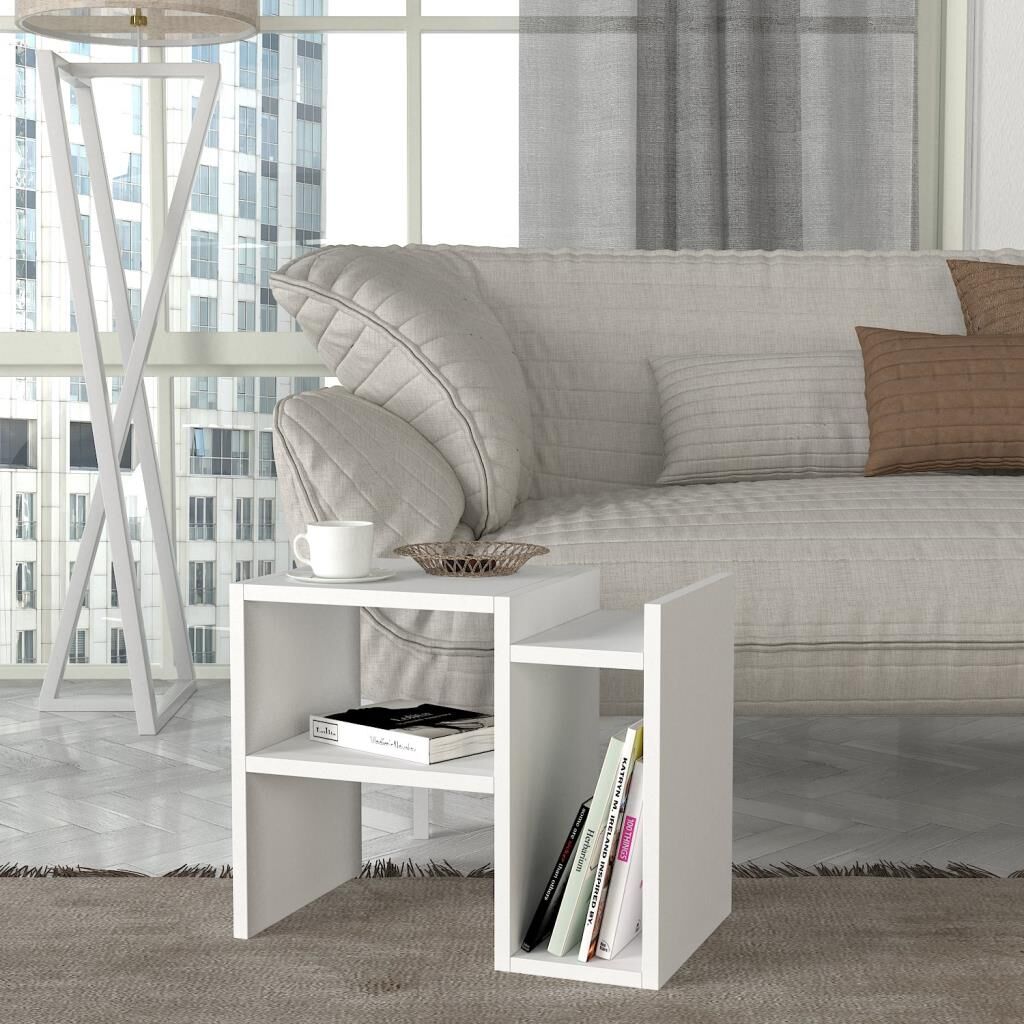 Piyon Yan Sehpa Beyaz