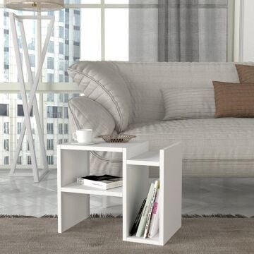 Piyon Yan Sehpa Beyaz