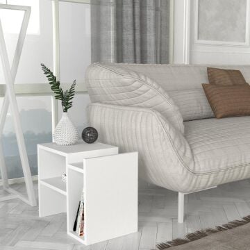 Piyon Yan Sehpa Beyaz