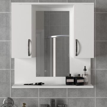 Tiger Aynalı Banyo Etajer Beyaz