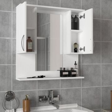 Tiger Aynalı Banyo Etajer Beyaz
