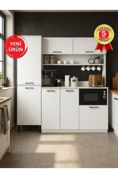 Tuco 3 Kapakli Mutfak Dolabı, Kahve Köşesi & Singa Çok Amaçlı Dolap Beyaz