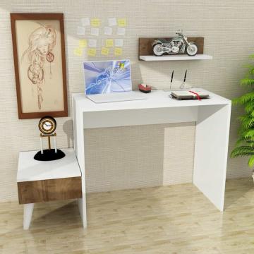 Dekorister Cospi Çalışma Masası Beyaz-Ceviz
