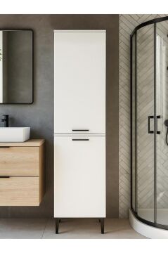 Dorpek Singa Kirli Sepetli Çok Amaçlı Dolap & Çamaşır Makinesi Kirli Sepeti & Banyo Kirli Dolabı | Beyaz