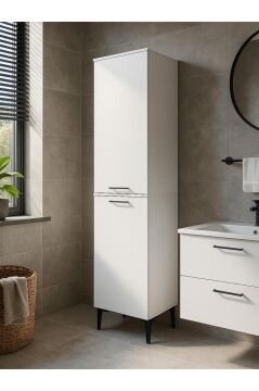 Dorpek Singa Kirli Sepetli Çok Amaçlı Dolap & Çamaşır Makinesi Kirli Sepeti & Banyo Kirli Dolabı | Beyaz