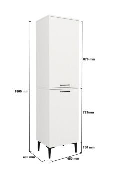 Dorpek Singa Kirli Sepetli Çok Amaçlı Dolap & Çamaşır Makinesi Kirli Sepeti & Banyo Kirli Dolabı | Beyaz