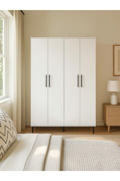 Dorpek Nuna 4 Kapaklı Gardırop – 180x120 cm Genç ve Yatak Odası Dolabı