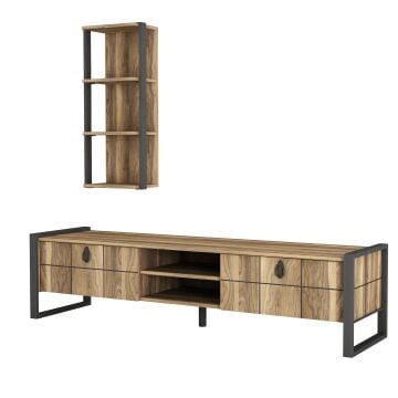 Lost Metal Tv Ünitesi Ceviz