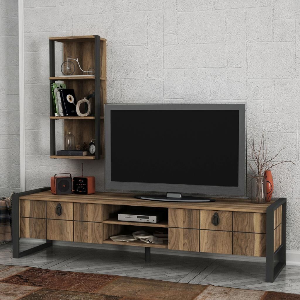 Lost Metal Tv Ünitesi Ceviz