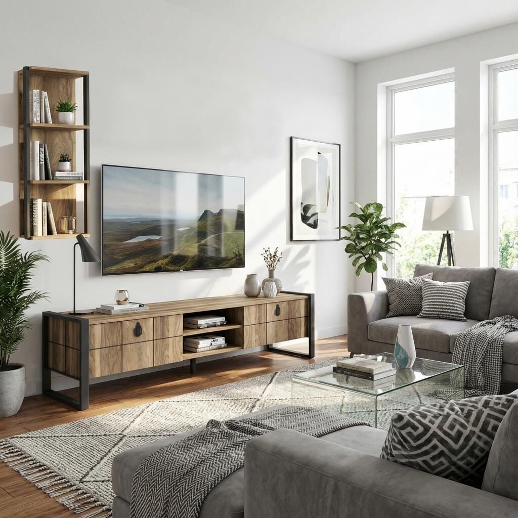 Lost Metal Tv Ünitesi Ceviz