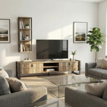 Lost Metal Tv Ünitesi Ceviz