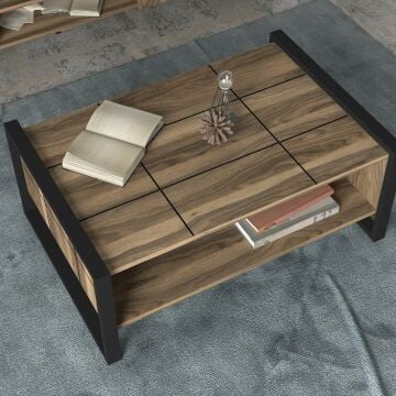 Dekorister Exclusive Lost Metal Orta Sehpa Ceviz