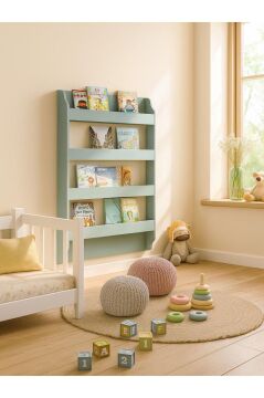 Dorpek Drama Çocuk Odası Montessori Kitaplık - Eğitici Çocuk Kitap Rafı