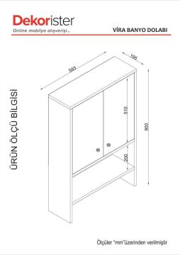 Vira Banyo Dolabı Beyaz