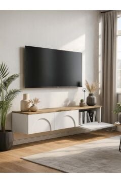 Dorpek Bono TV Ünitesi 150 cm – Minimalist, Modern ve Bohem Tv Ünitesi - Kolay Kurulum Salon Mobilyası