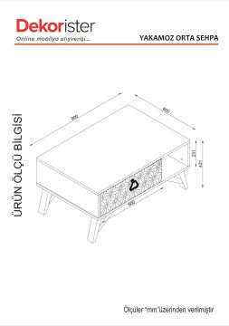 Yakamoz Orta Sehpa Ceviz