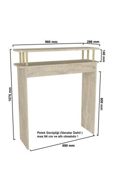 Dorpek Arakis Petek Üstü Dresuar - Traverten