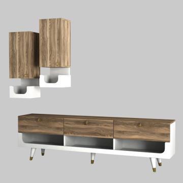 Dekorister Exclusive Pretty Tv Ünitesi Beyaz-Ceviz