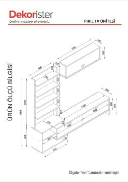 Pırıl Tv Ünitesi Ceviz-Antrasit