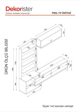 Pırıl Tv Ünitesi Ceviz-Antrasit