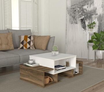 Sarafina Orta Sehpa Beyaz-Ceviz