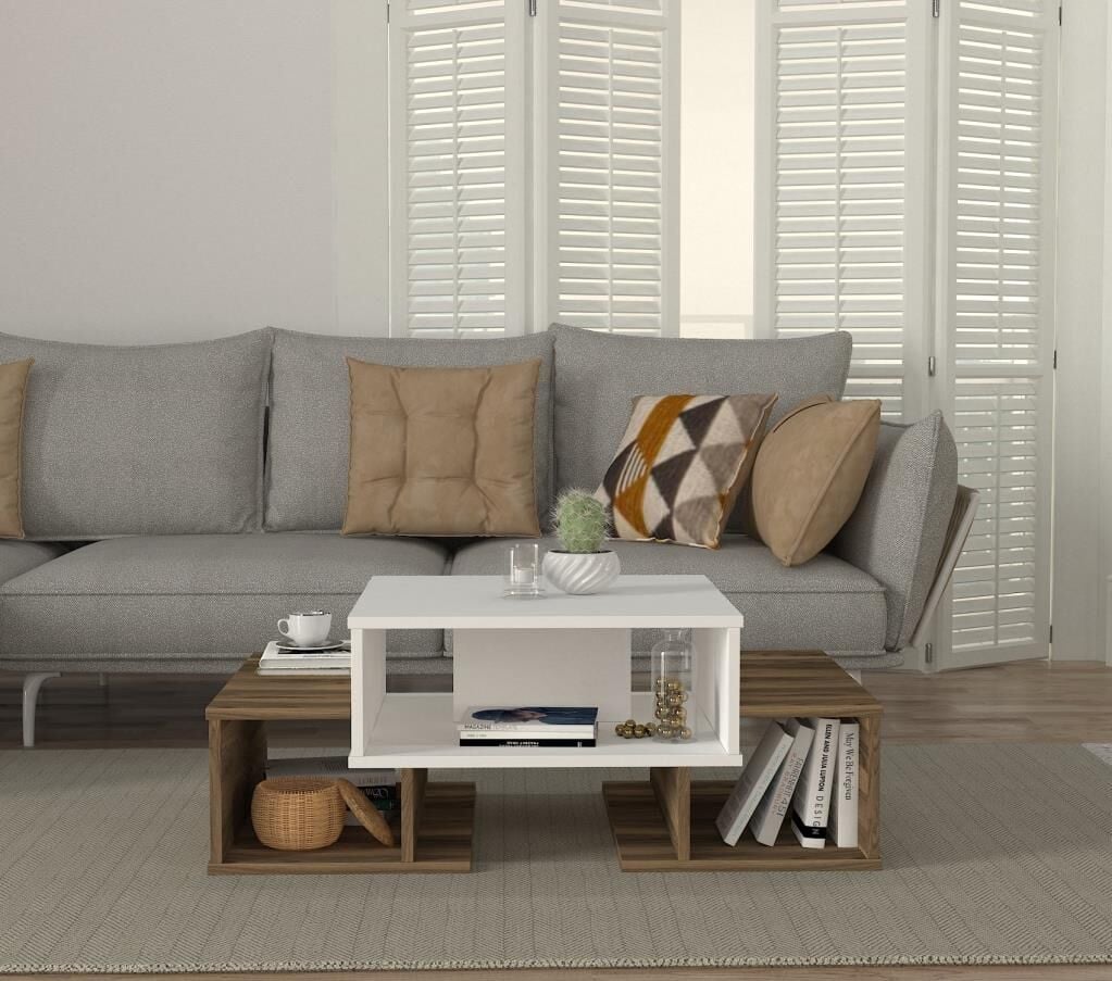 Sarafina Orta Sehpa Beyaz-Ceviz