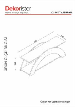 Dekorister Curve Tv Ünitesi Beyaz