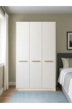 Cosmos 6 Raflı 3 Kapaklı Gardırop - 210 cm Y, 125 cm G - Genç Odası ve Yatak Odası Gardırop