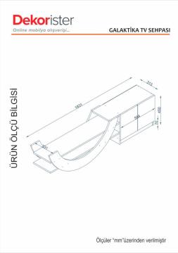 Dekorister Galaktika Tv Ünitesi Beyaz-Ceviz