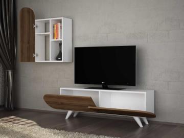 Dekorister Kamelya Tv Ünitesi Beyaz-Ceviz