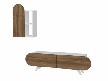 Dekorister Kamelya Tv Ünitesi Beyaz-Ceviz