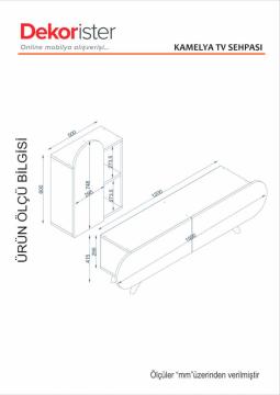 Dekorister Kamelya Tv Ünitesi Beyaz-Ceviz